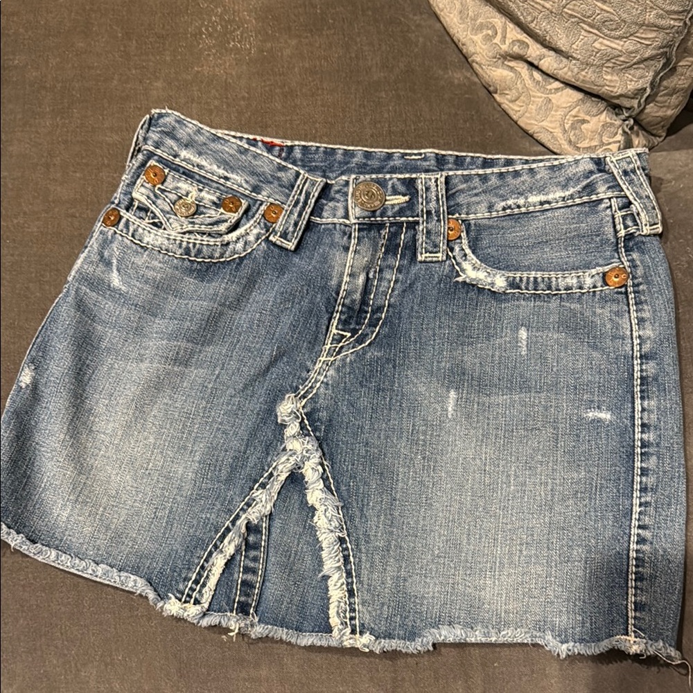 True religion Denim Mini Skirt